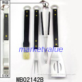 4PCS Black Natural Wooden Handle BBQ Tools With Can Opener